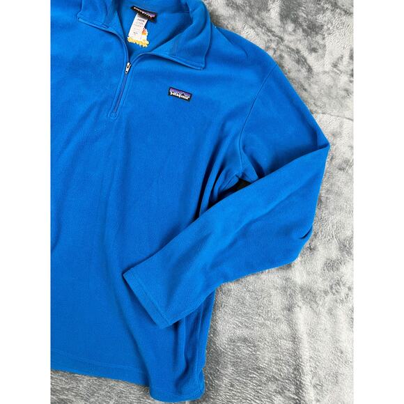Patagonia Men's XL Blue 1/4 Zip Fleece Pullover NBC Sports Logo Synchilla - Picture 6 of 11